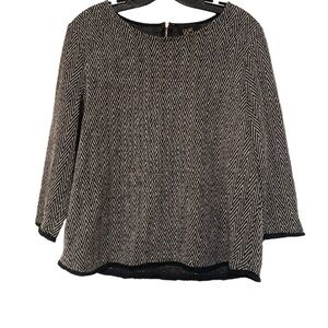 W5 Nordstrom Black Tassel Boho Long Sleeve Sweater - Size L